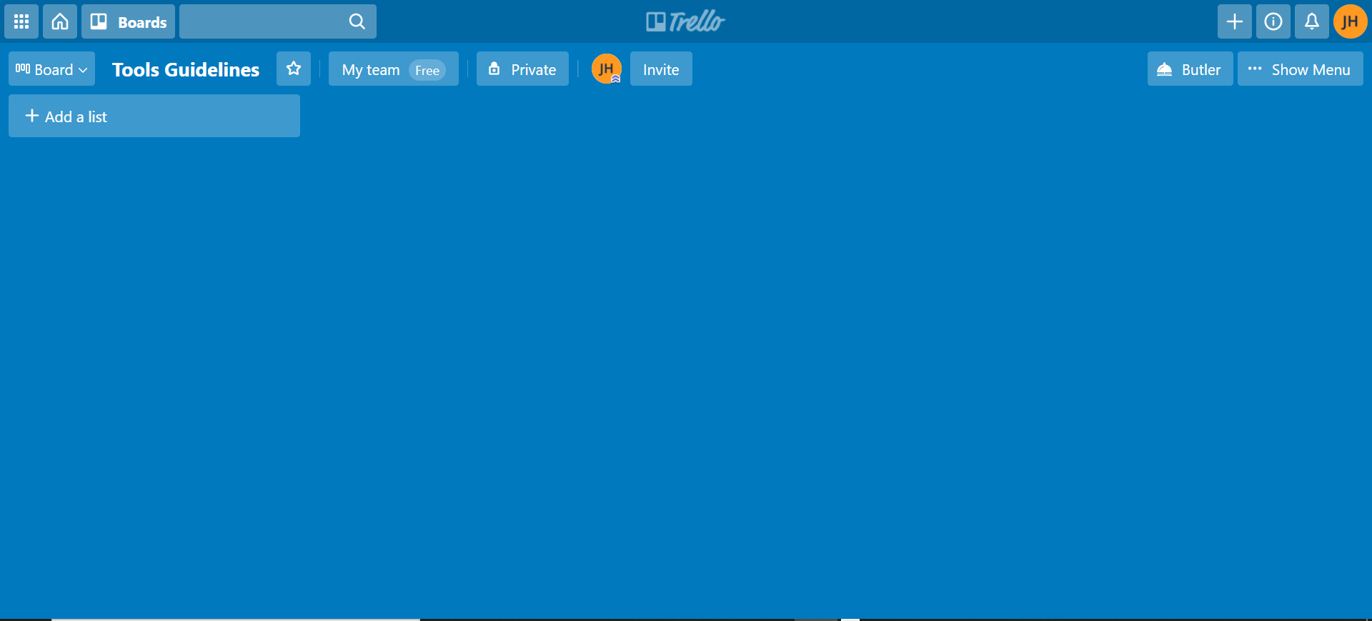 Trello starting board