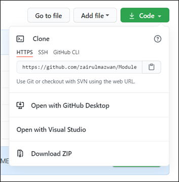 Get the Github URL of project