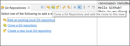 Select clone repository