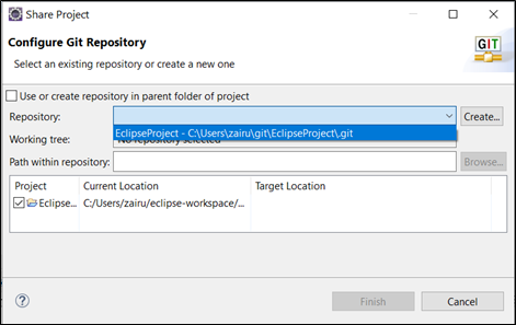 Select repository